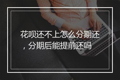 花呗还不上怎么分期还,分期后能提前还吗
