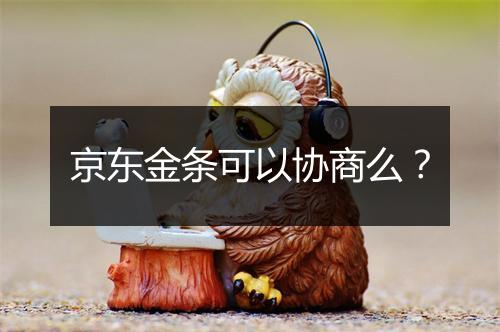 京东金条可以协商么?