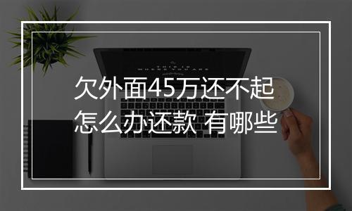 欠外面45万还不起怎么办还款 有哪些