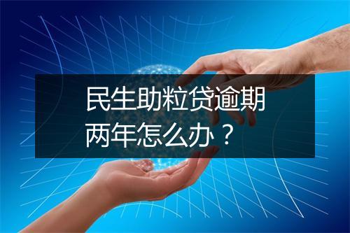 民生助粒贷逾期两年怎么办?