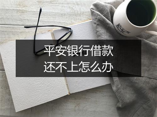 平安银行借款还不上怎么办