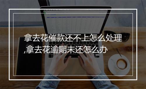 拿去花催款还不上怎么处理,拿去花逾期未还怎么办