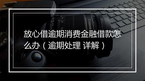 放心借逾期消费金融借款怎么办(逾期处理 详解)