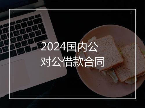 2024国内公对公借款合同