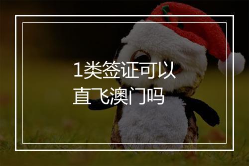 1类签证可以直飞澳门吗