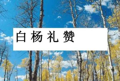 茅盾-白杨礼赞原文