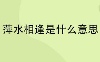 萍水相逢是什么意思  萍水相逢是什么意思解释