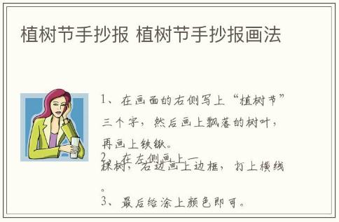 植树节手抄报 植树节手抄报画法