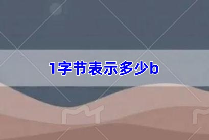 1字节表示多少b,一b的大小是多少（b的大小是多少）